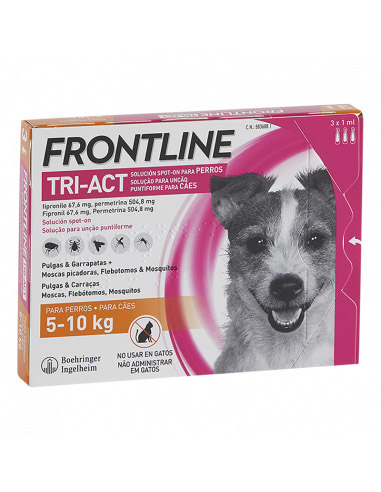FRONTLINE TRI-ACT 3 PIPETAS 5 a 10 kg