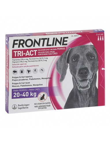 FRONTLINE TRI-ACT 3 PIPETAS 20 a 40 kg
