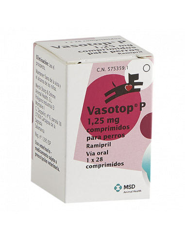 VASOTOP P 1,25 mg 28 comprimidos