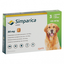 SIMPARICA TAB 80 mg 20 - 40...