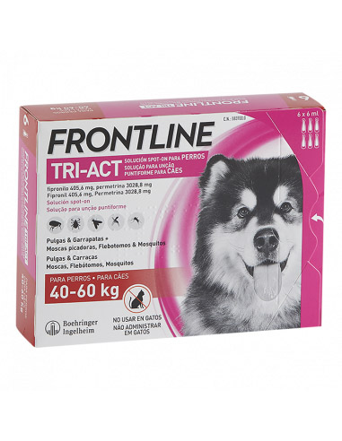 FRONTLINE TRI-ACT 6 PIPETAS 40 a 60 kg