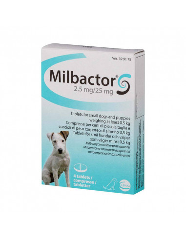 MILBACTOR PERROS 2,5 mg/25 mg...