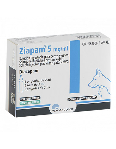ZIAPAM 5 mg (6 AMPOLLAS x 2 ml)