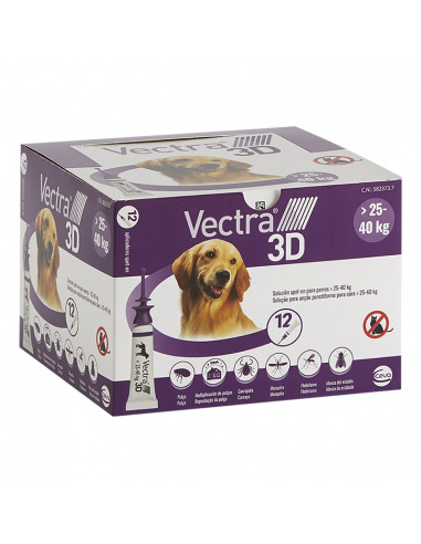 VECTRA 3D L DOG 25-40 Kg (12 Pip)