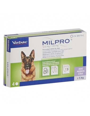MILPRO 12,5 mg/125 mg 4 COMPRIMIDOS...