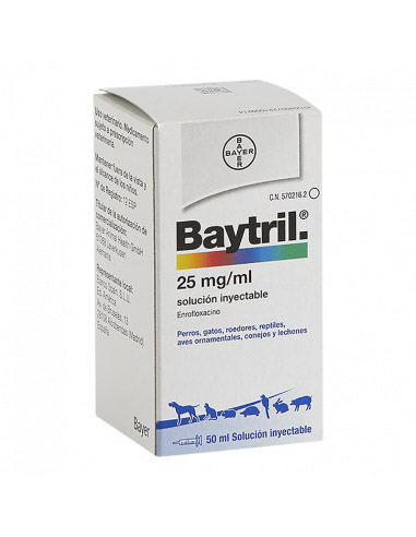 BAYTRIL 25 mg/ml SOLUCIÓN INYECTABLE...
