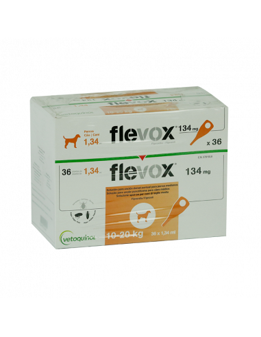 FLEVOX 134 mg PERROS (10-20 kg) 36...