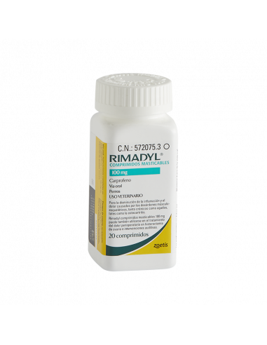 RIMADYL PALATABLE 100 mg 20 Comprimidos