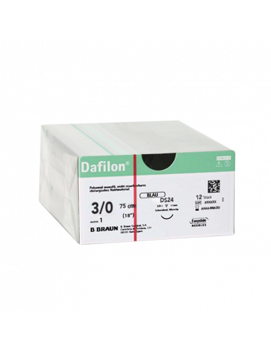 DAFILON AZUL 3/0 DS24 - 75 cm (12 ud)