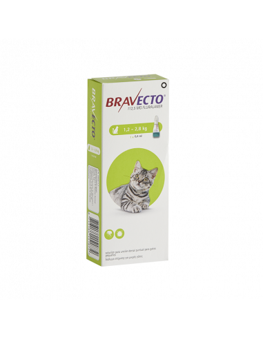 BRAVECTO SPOT ON GATOS 112 mg (1,2 a...