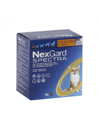 NEXGARD SPECTRA 15 Comprimidos XS (2...