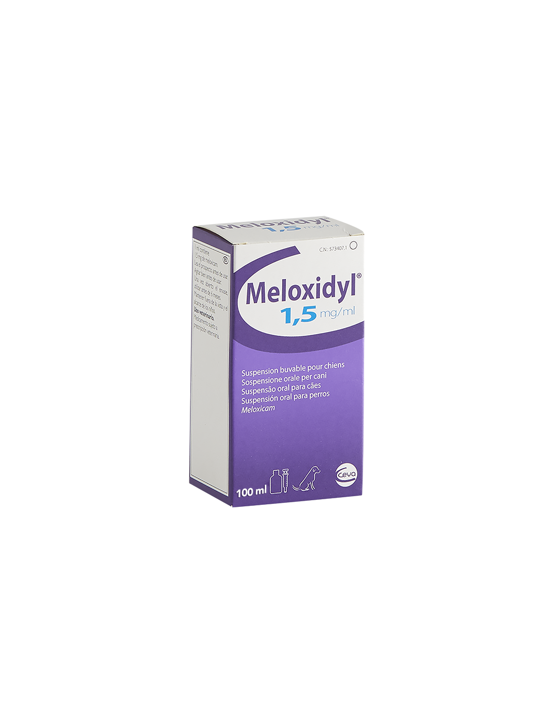 Mamá nombre de la marca edificio MELOXIDYL PERROS 100 ml 1,5 mg/ml SUSPENSIÓN ORAL de CEVA