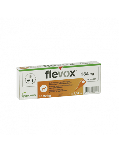 FLEVOX 134 mg PERROS (10-20 kg) 1 pipeta