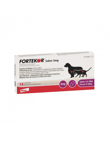 FORTEKOR SABOR 5 mg 14 comprimidos