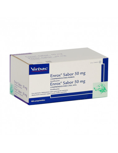 ENROX SABOR 50 mg 100 Comprimidos PERROS