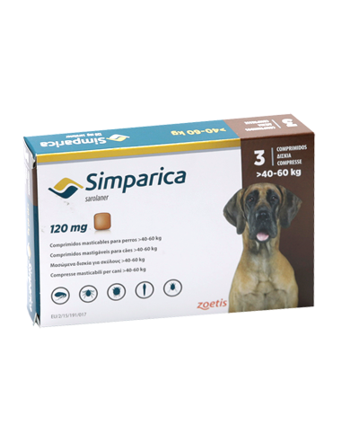 SIMPARICA 120 mg 40 - 60 kg 3...