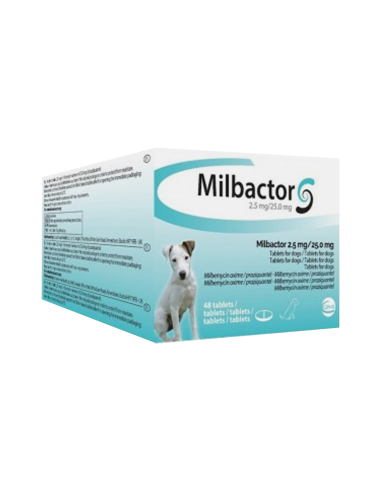 MILBACTOR PERROS 2,5 mg/25 mg 48...