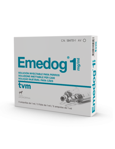 EMEDOG 1 MG/ML INY 5 AMP X 1 ML PERRO