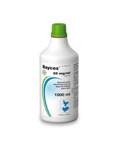 BAYCOX AVES 2,5% 1 LITRO