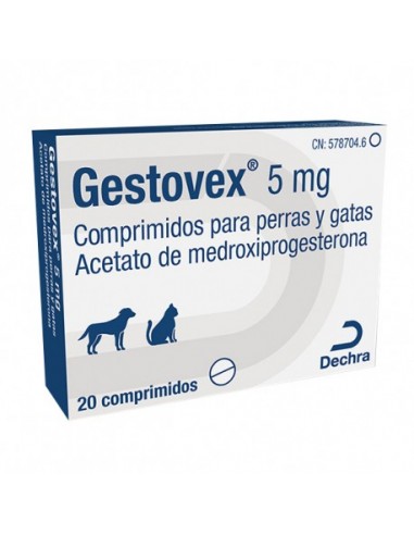 GESTOVEX 5 MG 20 COMP PERRA Y GATA