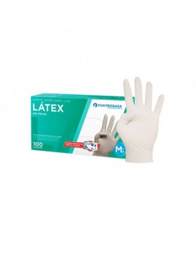 GUANTES LATEX SIN POLVO TALLA: XS 100UD