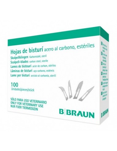 HOJAS DE BISTURI VET Nº 15 100UD