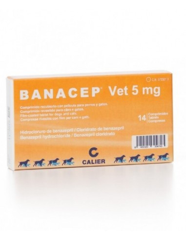 BANACEP VET 5 MG 140 COMPRIMIDOS