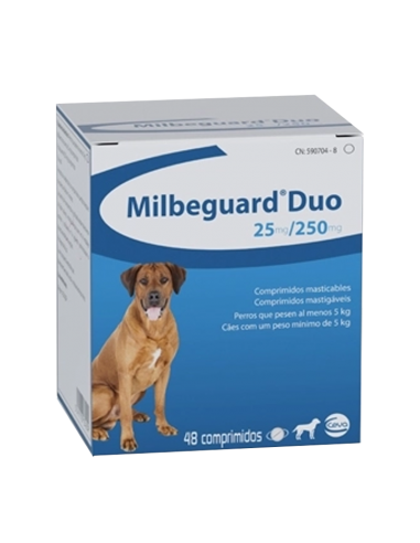 MILBEGUARD DUO 25 MG/ 250 MG PERRO...