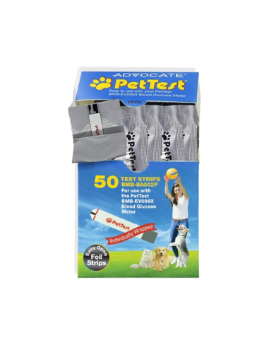 TIRAS P/GLUCOMETRO PETTEST 50UD